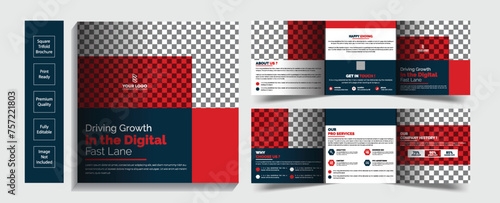 corporate square trifold Company profile template design