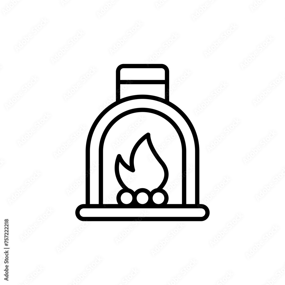 Fireplace outline icons, minimalist vector illustration ,simple transparent graphic element .Isolated on white background Fireplace outline icons, minimalist vector illustration ,simple transparent graphic element .Isolated on white background