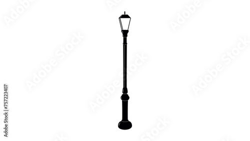 old Street Lamp , black isolated silhouette