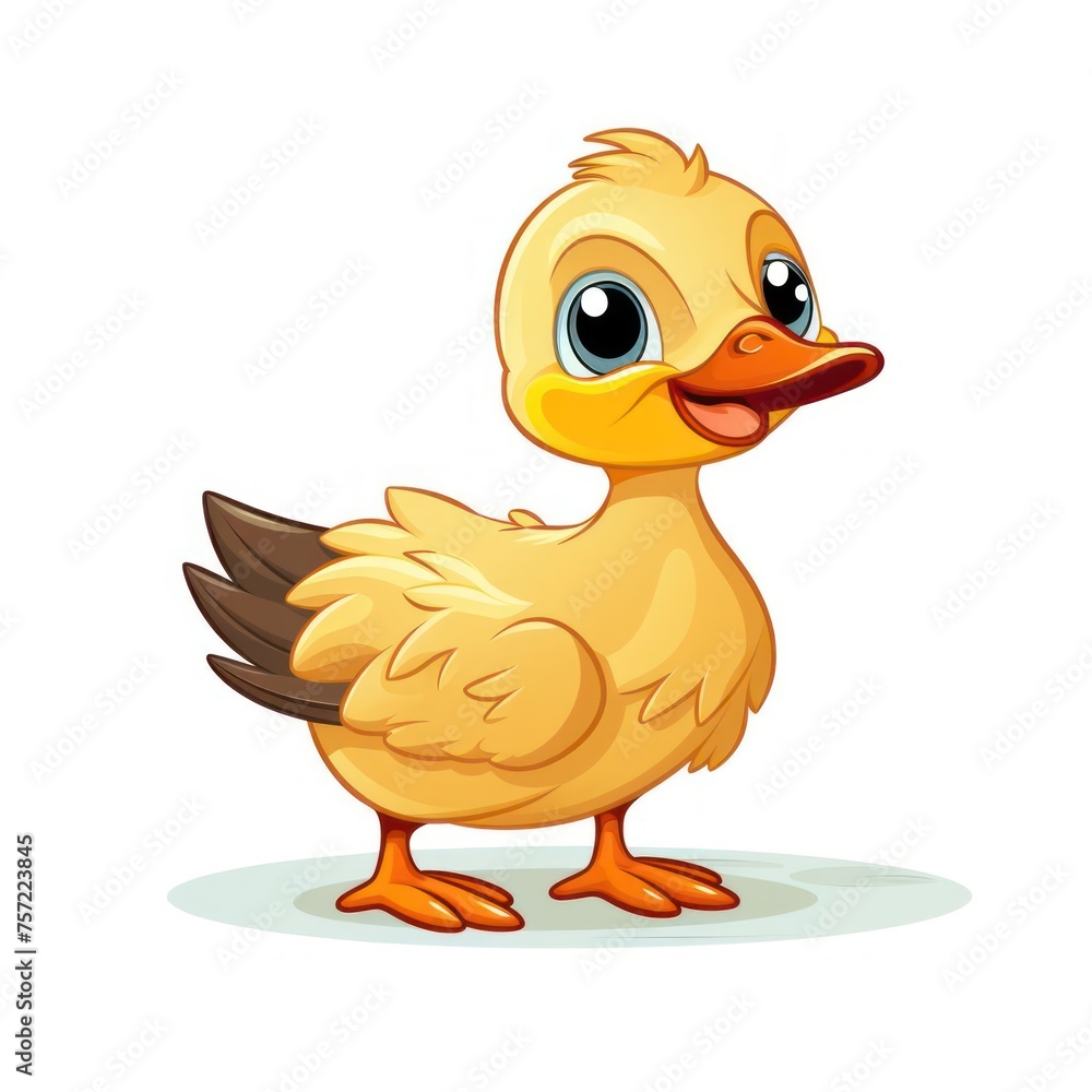 flat design of a delightful duckling in a classic cartoon minimalistic flat design of a delightful duckling in a classic cartoon minimalistic