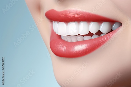 close up of a woman's mouth and teeth