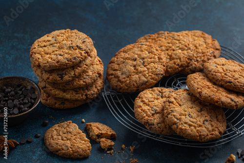 Oatmeal cookies with chocolate chips