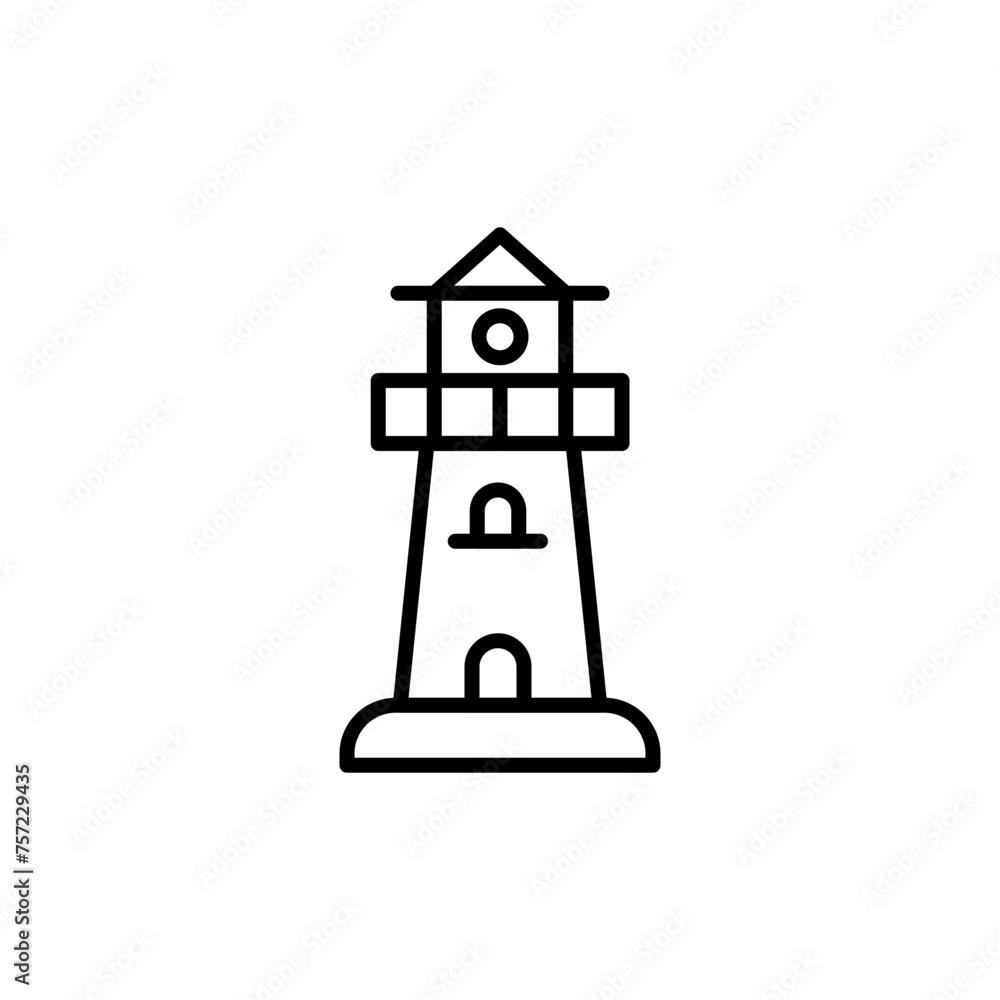 Lighthouse outline icons, minimalist vector illustration ,simple transparent graphic element .Isolated on white background Lighthouse outline icons, minimalist vector illustration ,simple transparent graphic element .Isolated on white background