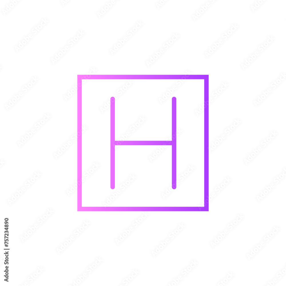 hotel sign gradient icon hotel sign gradient icon