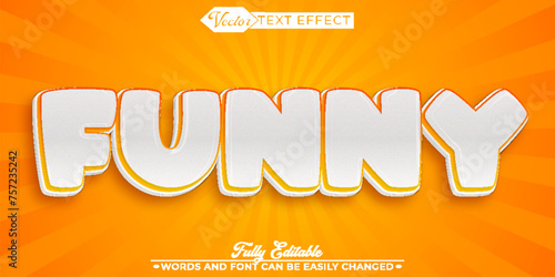 Cartoon Comic Funny Vector Editable Text Effect Template