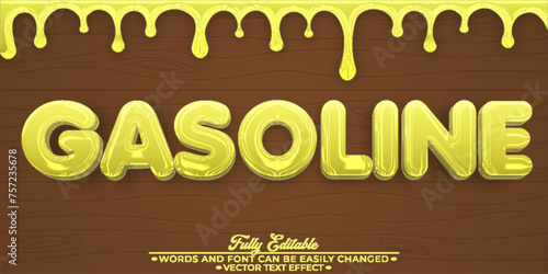 Black Liquid Petrol Vector Editable Text Effect Template