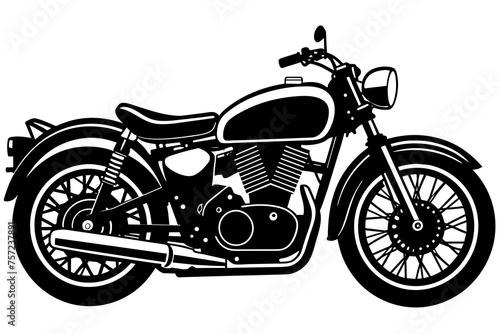 motorcycle isolated on white