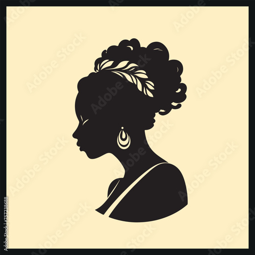Elegant black woman silhouette