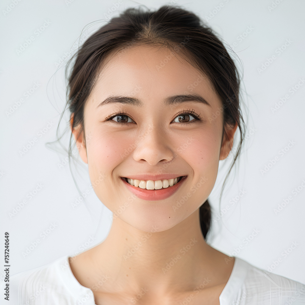 portrait of a woman smiling portrait of a woman smiling