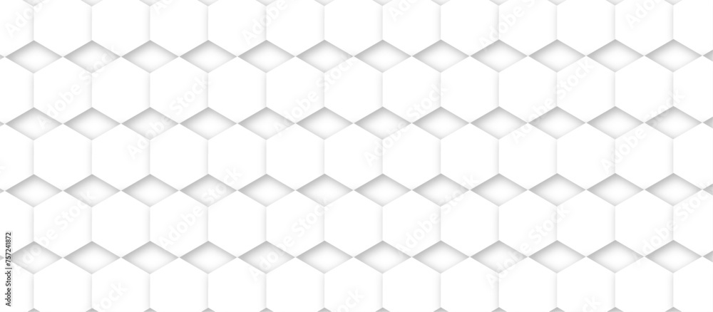 Abstract background with seamless geometric pattern . Geometry pattern hexagon. Hexagonal netting. seamless background with 3d illustration. structure futuristic white background and Embossed Hexagon. Abstract background with seamless geometric pattern . Geometry pattern hexagon. Hexagonal netting. seamless background with 3d illustration. structure futuristic white background and Embossed Hexagon.