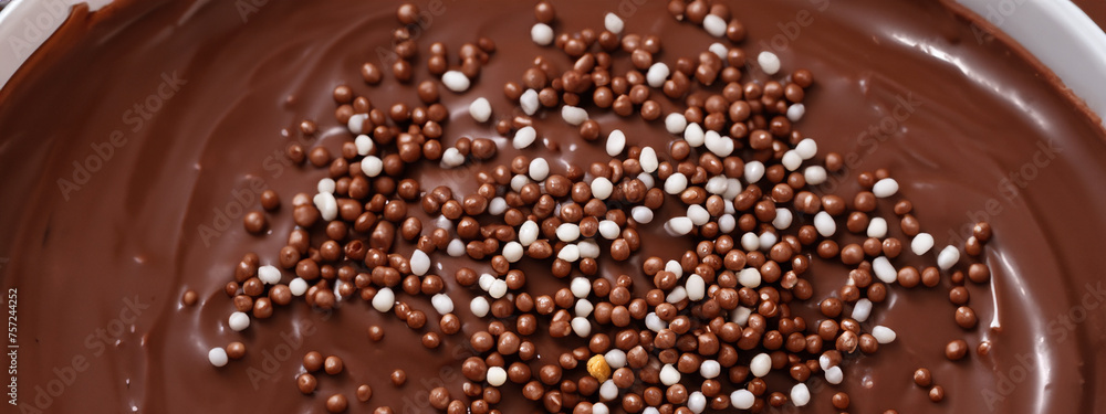 Hot chocolate, chocolate cream with pastry sprinkles. Chocolate cream with nuts. Background,template,wallpaper with chocolate cream.Beautiful,appetizing pastry backgrounds Hot chocolate, chocolate cream with pastry sprinkles. Chocolate cream with nuts. Background,template,wallpaper with chocolate cream.Beautiful,appetizing pastry backgrounds