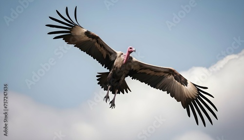 A Vulture With Its Wings Outstretched Gliding Eff © Umaima