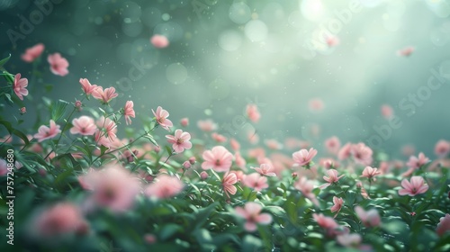 Delicate dance of pink petals in a tranquil. Whispers of light through petal and leaf. A hushed encounter with blossoms