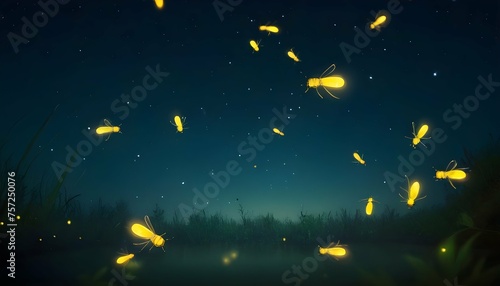 Fireflies Floating Lazily In The Air