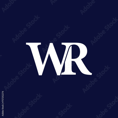 modern wr logo design