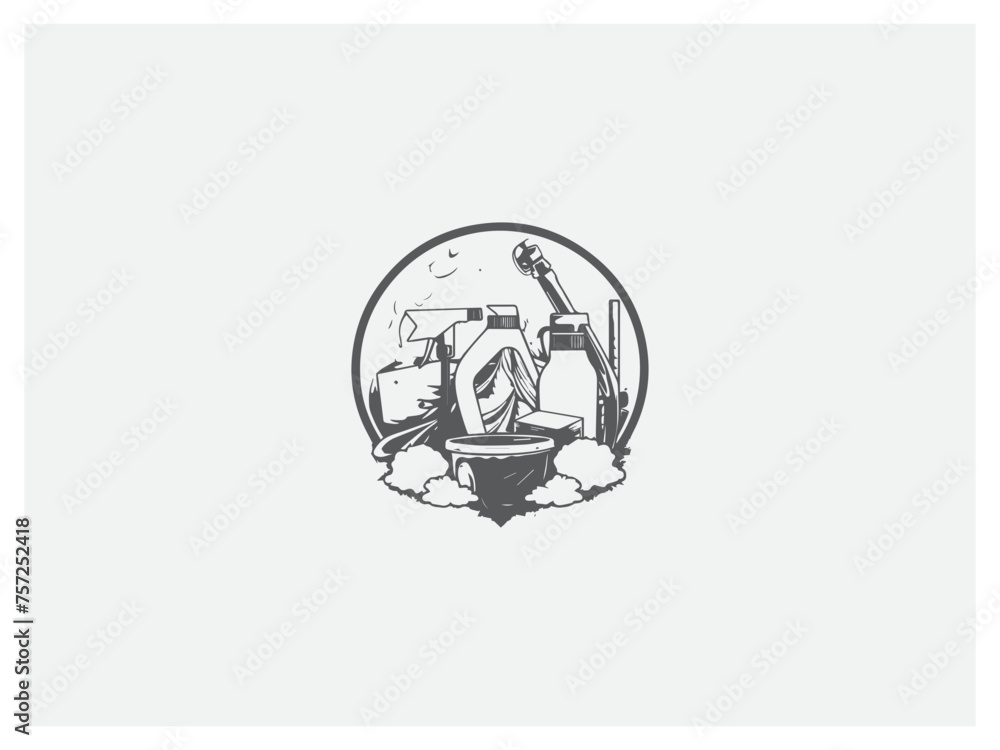 Cleaning logo design vector, vector and illustration, Cleaning logo design vector, vector and illustration,