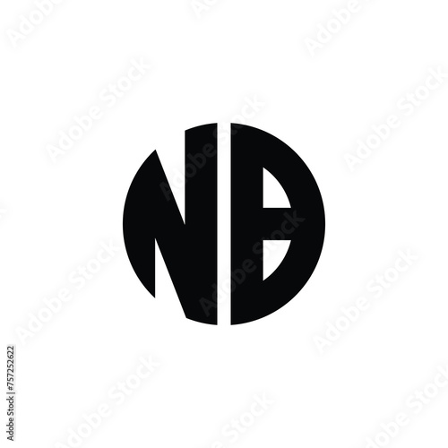 modern nb logo design photo