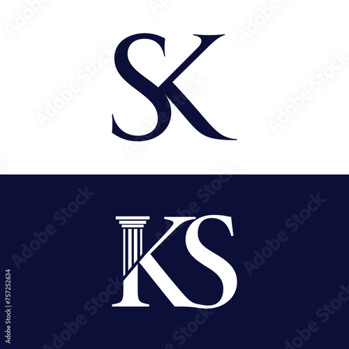 modern ks logo design