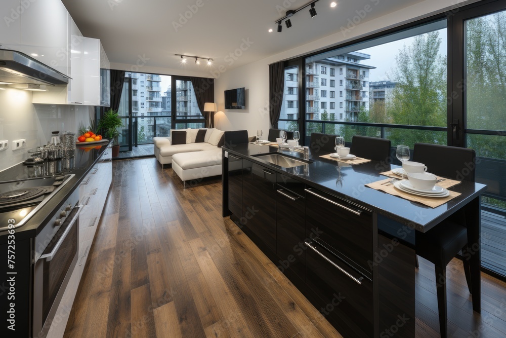 a beautiful small modern apartment kitchen professional advertising photography a beautiful small modern apartment kitchen professional advertising photography