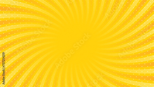 Yellow Sun Rays Retro with Paper Texture Background. Abstract Burst Sun Rays Pattern Design. Vector Spiral Twist Illustration.