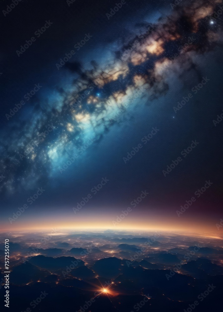Stars and galaxy outer space sky night universe background