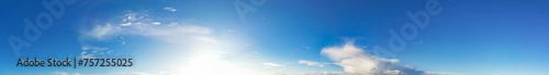 Ultra Wide Panoramic View of Sky and Clouds During Sunset