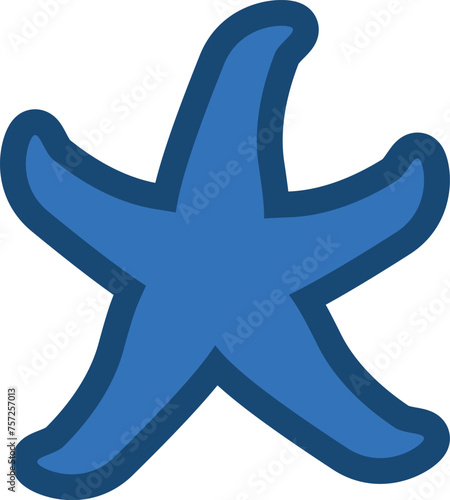 かわいいアオヒトデのイラスト