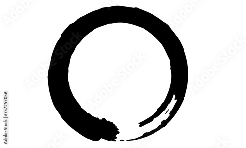 筆　丸　かすれ　円　和風　円相　手描き