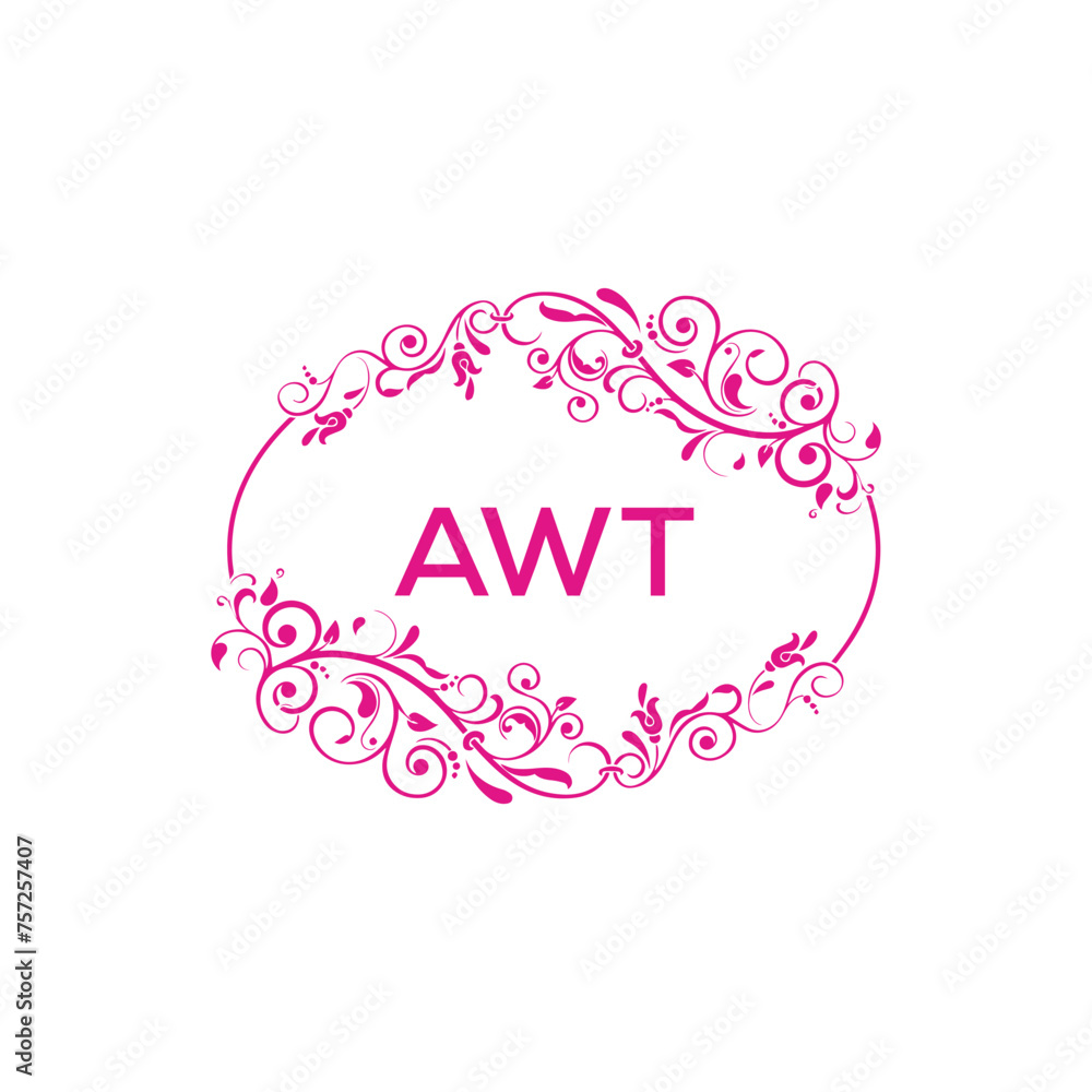 AWT  logo design template vector. AWT Business abstract connection vector logo. AWT icon circle logotype.
