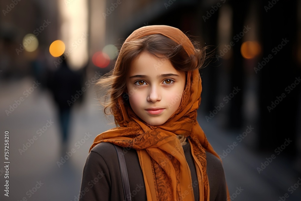girl arab Beautiful in her teens or younger talking head shoulders shot bokeh out of focus background on a cosmopolitan western street vox pop website review or questionnaire candid photo girl arab Beautiful in her teens or younger talking head shoulders shot bokeh out of focus background on a cosmopolitan western street vox pop website review or questionnaire candid photo