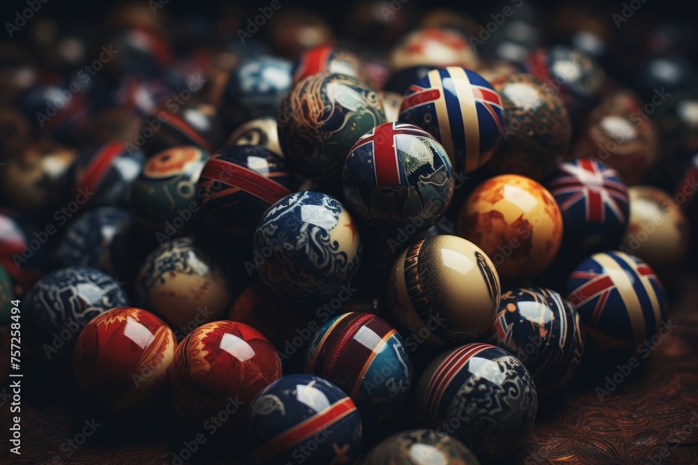 World flags compilation showcase of international flags representing countries across the