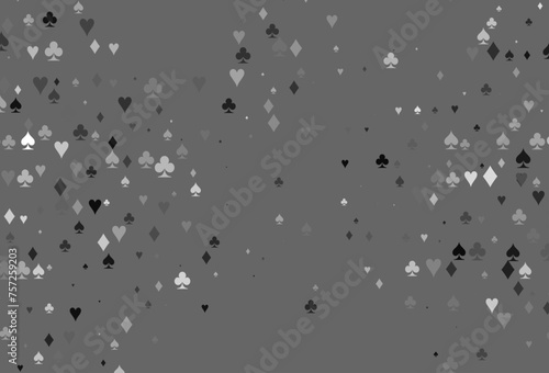 Light Silver, Gray vector cover with symbols of gamble.