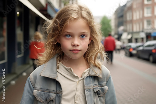 Wallpaper Mural girl white Beautiful in her teens or younger talking head shoulders shot bokeh out of focus background on a cosmopolitan western street vox pop website review or questionnaire candid photo Torontodigital.ca