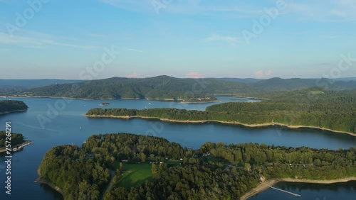 Wallpaper Mural Beautiful Landscape Polanczyk Lake Solina Bieszczady Aerial View Poland Torontodigital.ca