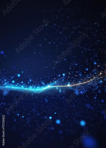Dark blue and glow particle abstract background © ProArt Studios