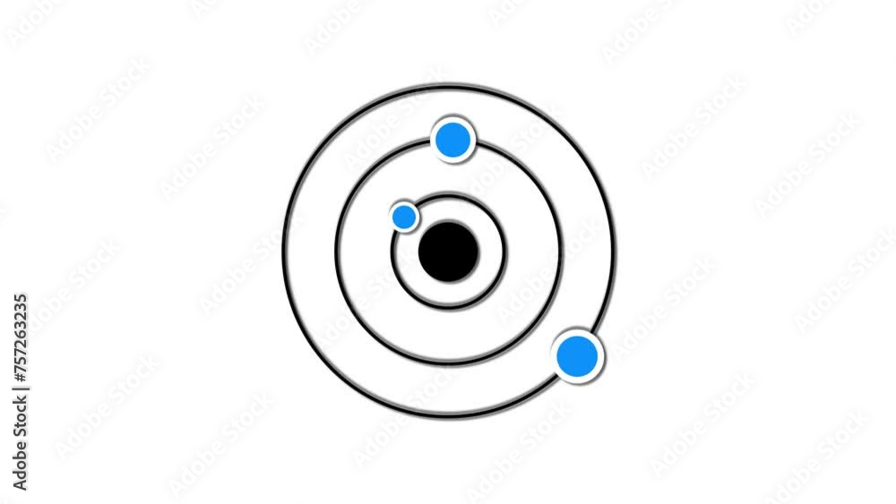 Animated solar system preloader. Planets around sun. solar system ...