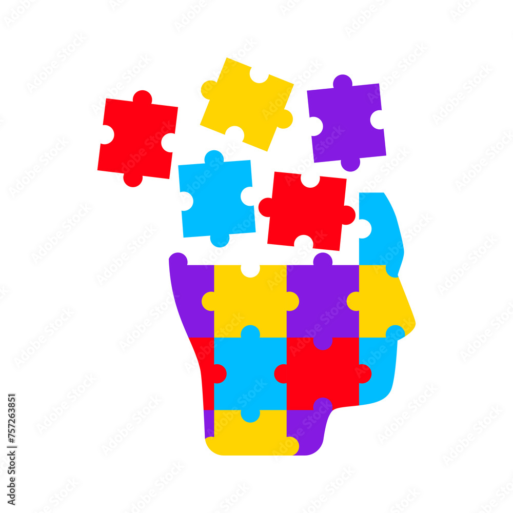 World Autism Awareness Day concept illustration with transparent background World Autism Awareness Day concept illustration with transparent background