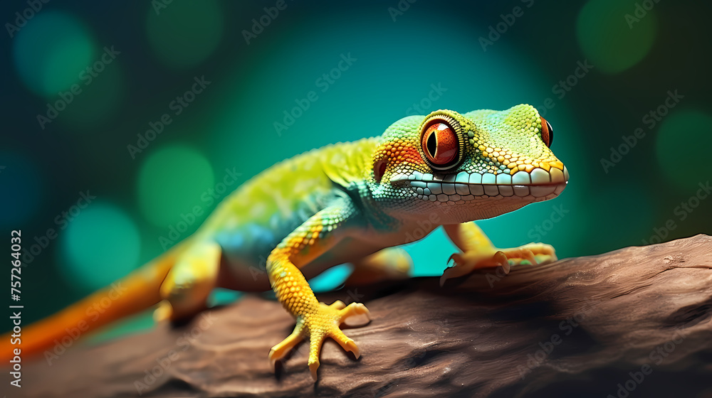 Close-up of a colorful chameleon Close-up of a colorful chameleon