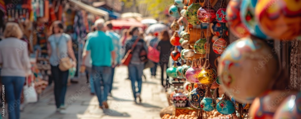 Spring's Bounty: A Festive Gathering at the Easter Market Featuring Artisan Crafts and Traditional Delights