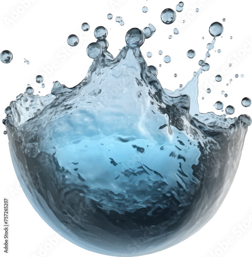 リアルで躍動的な水の塊　素材
