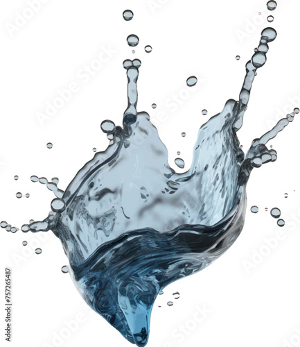 リアルで躍動的な水の塊　素材