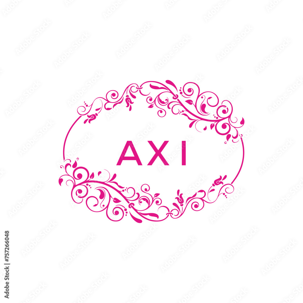 AXI  logo design template vector. AXI Business abstract connection vector logo. AXI icon circle logotype.
