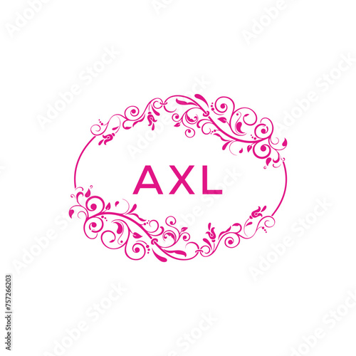 AXL  logo design template vector. AXL Business abstract connection vector logo. AXL icon circle logotype.
 photo