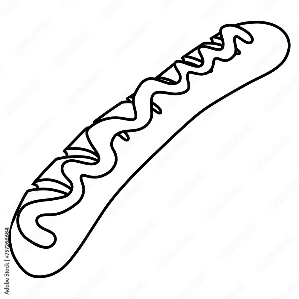 Sausage with sauce, easy to eat. Sausage icon, doodle style. Sausage with sauce, easy to eat. Sausage icon, doodle style.