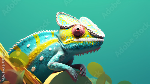 Colorful chameleon © xuan