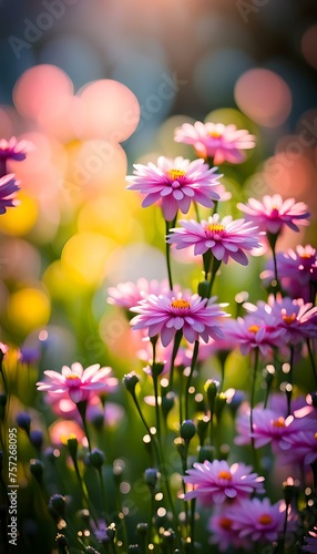 Pink flowers close-up photo, nature wallpaper