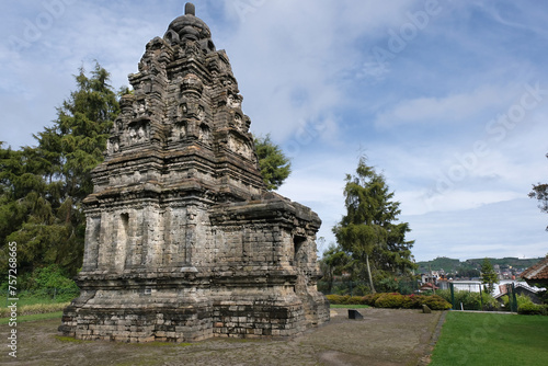 Well restored Buddhist temple of Bima in Dieng plateau, Wonosobo