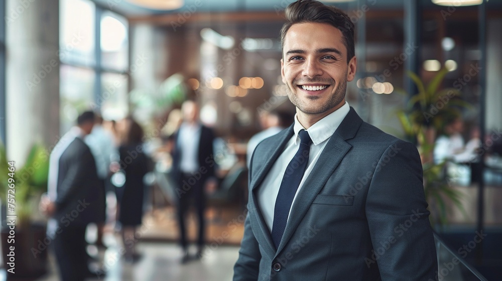 Fototapeta premium Confident Businessman in Formal Suit