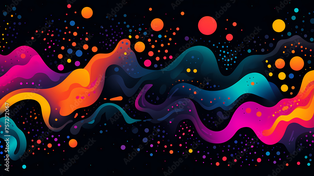 abstract grunge brush halftone vector on black background
