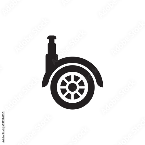 Caster Wheel Icon Vector Art Illustration